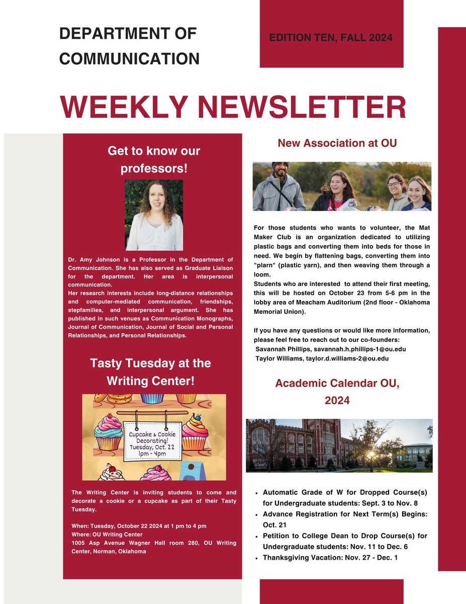 OU Comm Dept tweet media