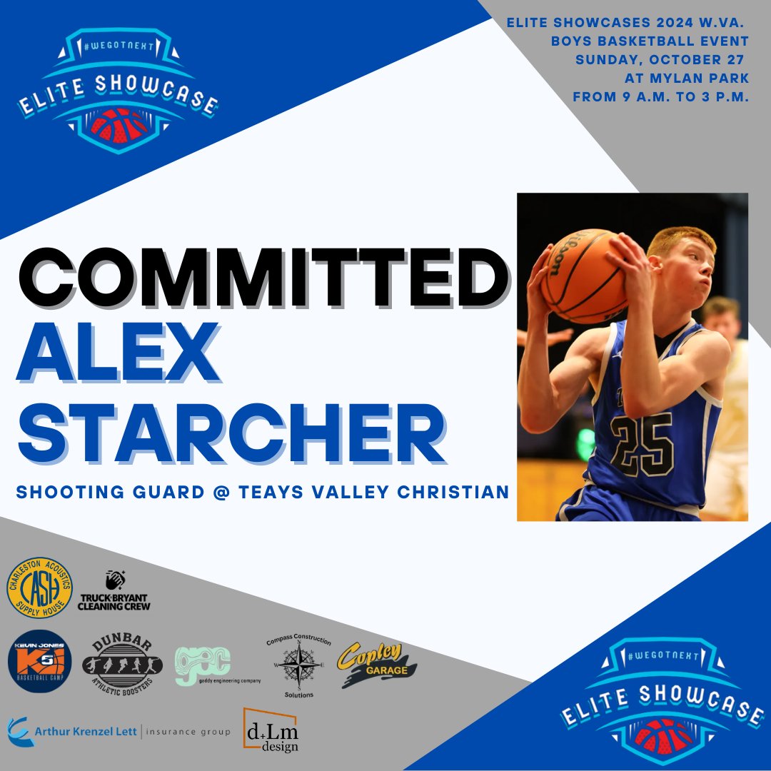 Elite Showcases (@elite_showcases) on Twitter photo Day 3 of releasing our commits for this Sunday's showcase at Mylan Park in Morgantown! #wvprepbb
<a href="/max_olejasz/">Max Olejasz</a> <a href="/BoydBibey22/">Boyd Bibey</a> <a href="/CCHSHoops_/">CCHS Basketball</a> <a href="/JCastillo24_/">Jayden Castillo</a> <a href="/CoachShockeyTVC/">Steve Shockey</a> <a href="/TeaysBball/">Teays Valley Christian Basketball</a> <a href="/AlexStarche30/">Alex Starcher</a> Day 3 of releasing our commits for this Sunday's showcase at Mylan Park in Morgantown! #wvprepbb
<a href="/max_olejasz/">Max Olejasz</a> <a href="/BoydBibey22/">Boyd Bibey</a> <a href="/CCHSHoops_/">CCHS Basketball</a> <a href="/JCastillo24_/">Jayden Castillo</a> <a href="/CoachShockeyTVC/">Steve Shockey</a> <a href="/TeaysBball/">Teays Valley Christian Basketball</a> <a href="/AlexStarche30/">Alex Starcher</a>