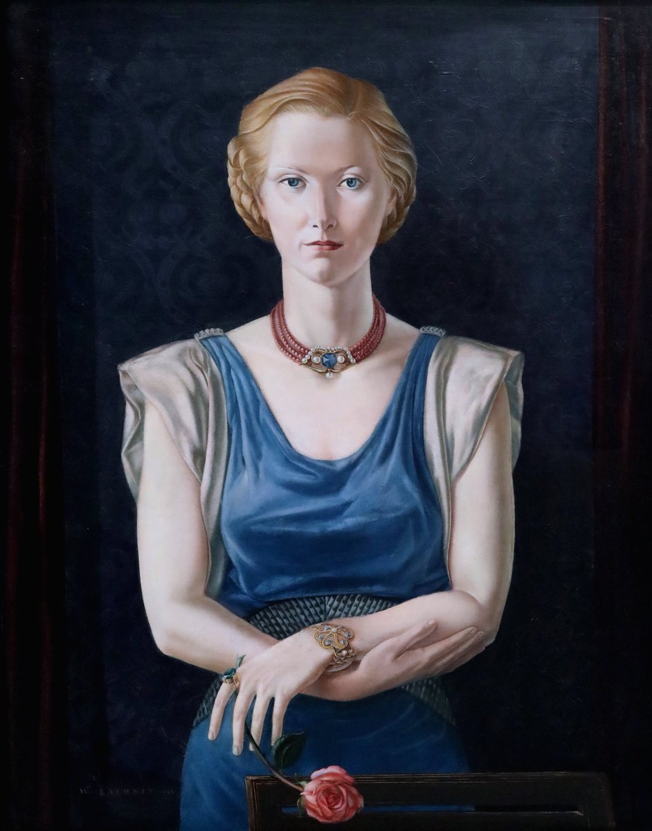 MenschOhneMusil's tweet image. Wilhelm #Lachnit, 1899-1962, Mädchen mit Schmuck, 1936.