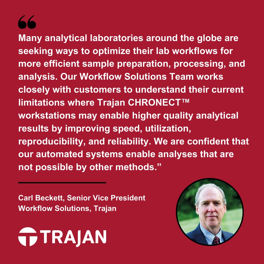 Analytical labs across #pharma research, #clinical trials, #food analysis &amp; #environmental encounter hurdles in workflows for sample prep, processing &amp; analysis. These may be overcome w/ automated CHRONECT™ by <a href="/trajanscimed/">Trajan</a>. Contact us for details: techsupport@trajanscimed.com