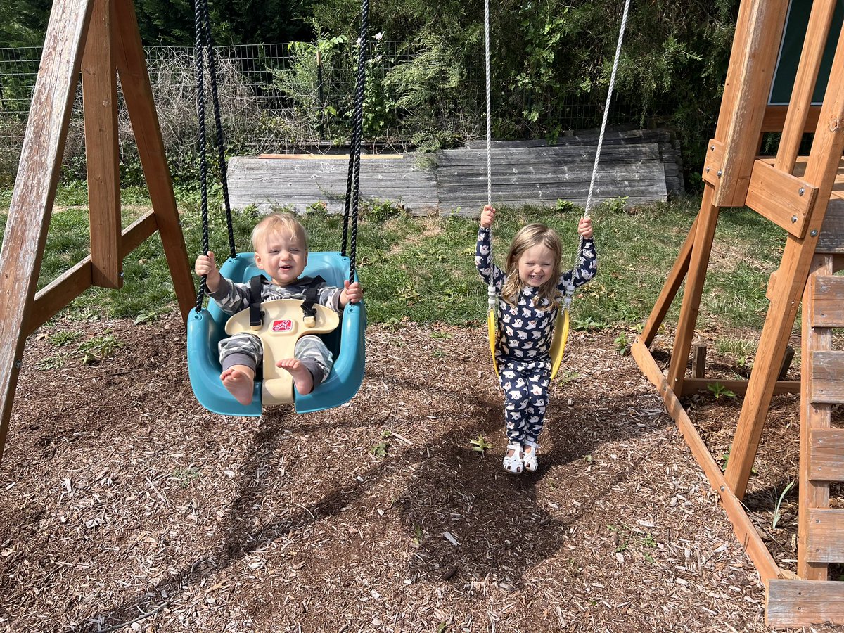 RyanERad's tweet photo. Swinging with sunglasses in your jammies kinda day! Had a great weekend celebrating my dear friend. Streaming now til 5pm. Come hang out - another React day.

https://t.co/TQKB68HzaG https://t.co/f5juGfbDFh