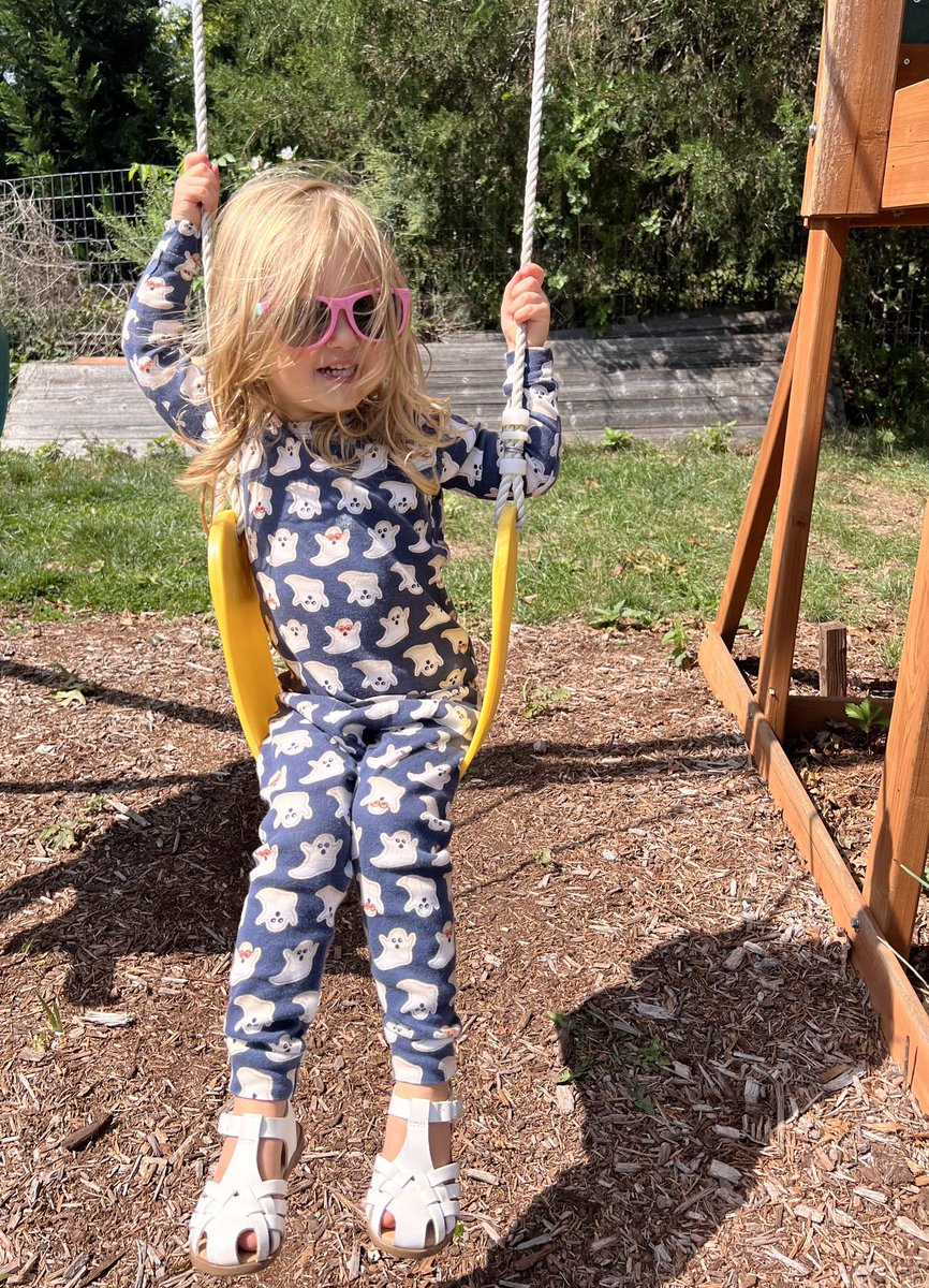 RyanERad's tweet photo. Swinging with sunglasses in your jammies kinda day! Had a great weekend celebrating my dear friend. Streaming now til 5pm. Come hang out - another React day.

https://t.co/TQKB68HzaG https://t.co/f5juGfbDFh