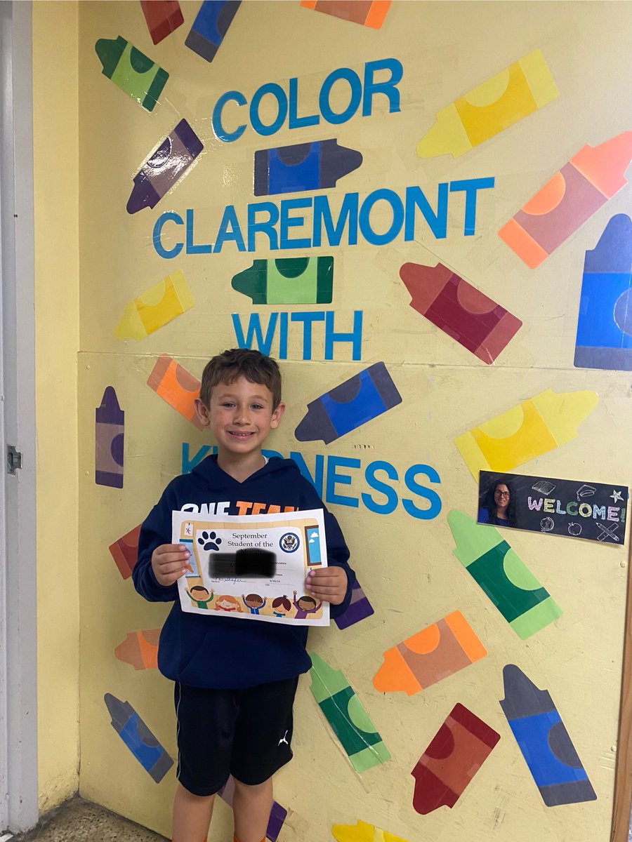 Congratulations to our #September #studentofthemonth ! #colorclaremontwithkindness #kindergartenrocks <a href="/joanne_shafer/">Joanne Shafer</a> @claremontaveschool20cougars