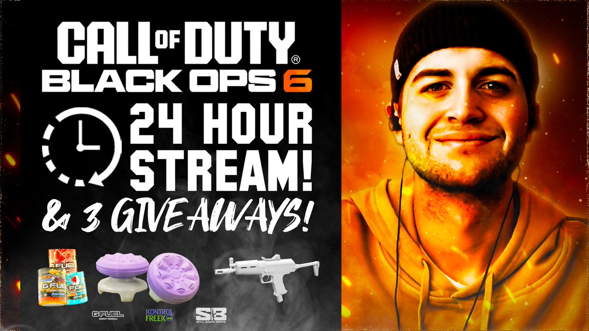 BlooClarity's tweet image. The 24hr stream for release day is back! Friday October 25th at 10am ct the 24hr timer begins! We got @KontrolFreek , @GFuelEnergy and a Prop Jackal to giveaway! You’re not going to want to miss it! The camo grinding and Road to Prestige Master Begins! This is all going down on…
