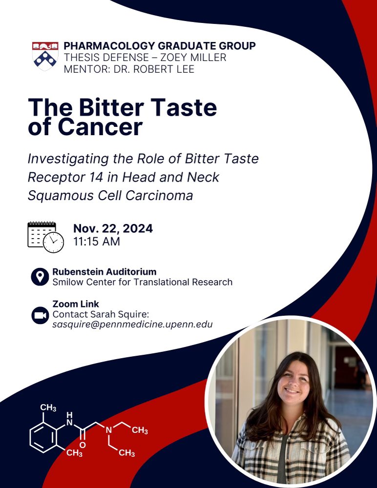 It’s been a while since I posted last, but I’m defending my thesis next month! Time flew by. Come join on Nov 22nd to hear me yap about bitter taste receptors and cancer. Should be a fun time 🤩🥳
