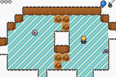 dreamnoid's tweet photo. Another comparison screenshot between the upcoming improved version of my #zeldalike and the original GBA #homebrew. PC on the left, #gameboyadvance on the right:

#gamedev https://t.co/IY3KsF2N6D