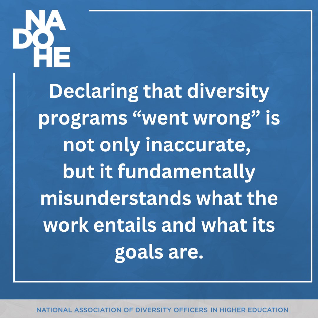 NADOHE President Paulette Granberry Russell offers a response to the recent <a href="/nytimes/">The New York Times</a>' coverage of the University of Michigan’s diversity, equity, and inclusion programs. Read the full response:  ow.ly/X4E550TQ9tz