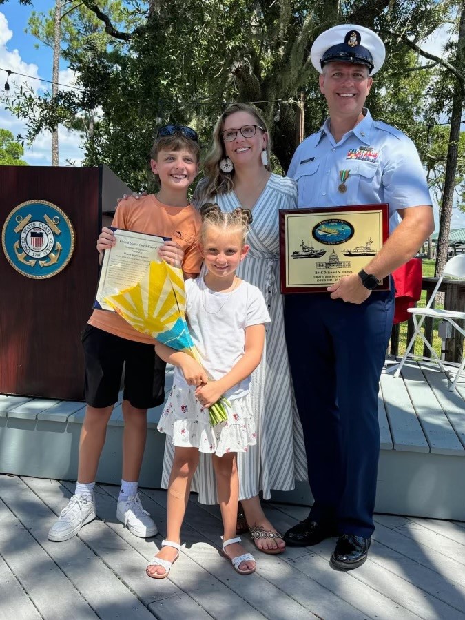 ccspdga's tweet image. We want to Congratulate Officer Mike Dames on his Retirement from the US Coast Guard after 21 years of service. Officer Dames started with CSPD in 2018 where he just recently completed 1.5-year deployment at the Coast Guard Headquarters in Washington D.C.