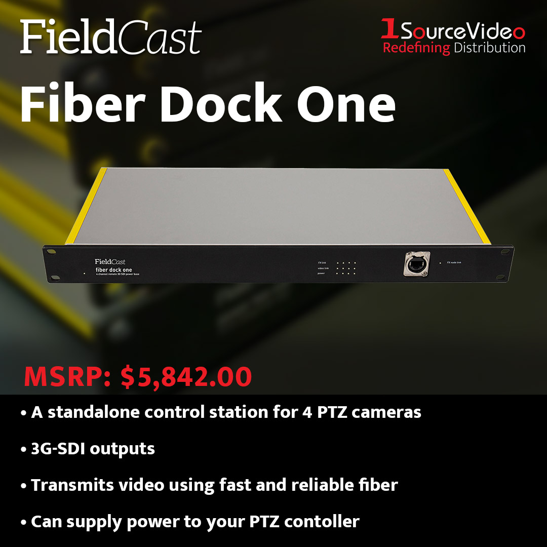 1sourcevideo's tweet photo. @fieldcast_eu's Fiber Dock One brings you four channels of 3G-SDI output!

#FieldCast #1SourceVideo #FiberDockOne #fiber #cable #connector #switcher #3GSDI #PTZController #ethernet #videosignals #filmmaking #videoproduction #cinematography #distribution #RedefiningDistribution https://t.co/2YZCboUTqt