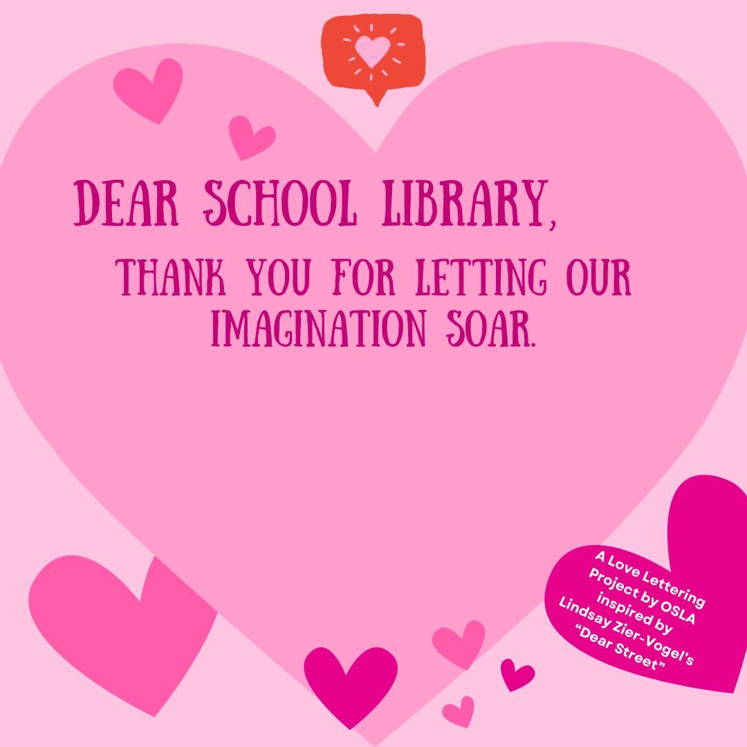 ONLibraryAssoc's tweet photo. If you could write a letter to your school library, what would that letter say? Take a look at some of OSLA’s #DearSchoolLibrary love letters during #CSLD2024 and take a moment to pen your own! https://t.co/R9oTp54MZx https://t.co/U3HYHASQ9h