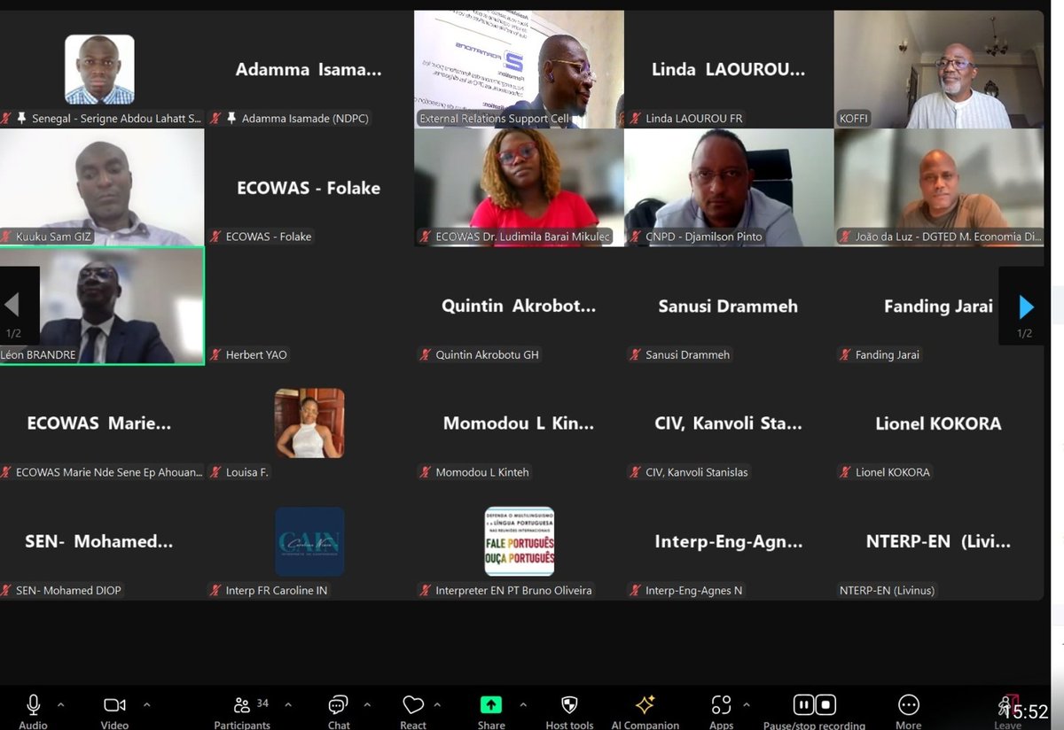 ECOWASdevparcel's tweet image. Commissioned by @BMZ_Bund, Co-funded by #EU,under EU Global Gateway a Workshop took place today  between #ECOWAS representatives of ministries of digital economy and data protection &amp;amp; @GroupeDPSE on the Review of the Draft of the Revised Supplementary on Personal Data Protection.