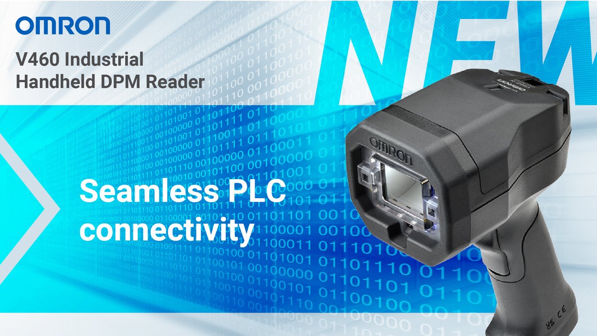 OmronAutomation's tweet photo. #Barcode and #DPM scanning has never been easier, thanks to the #OMRON V460! With predictive autofocus and intelligent lighting, the V460 #BarcodeReader provides an intuitive out-of-box reading experience and seamless PLC connectivity. Find out more: https://t.co/HbT1Thdlcx https://t.co/49FIBJmhfY