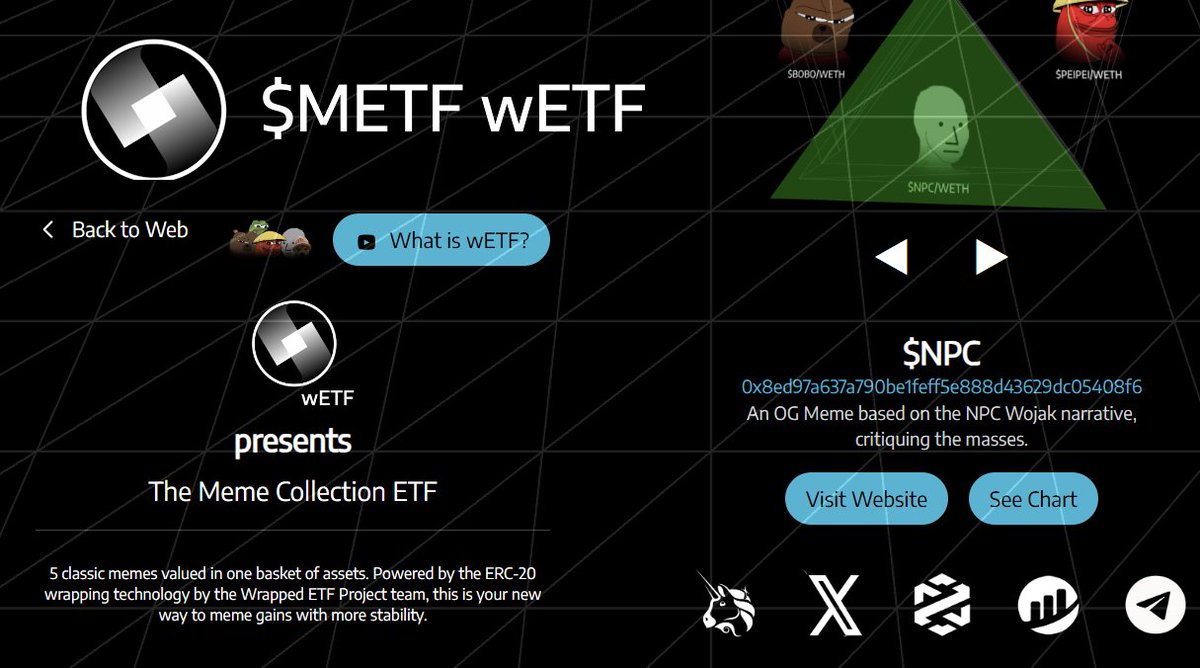 wETF - ETFs on UniSwap tweet media