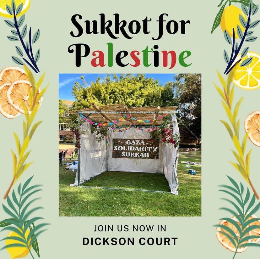 ananyaUCLA's tweet photo. Sukkot at UCLA today. https://t.co/Nd9PeJnoNb