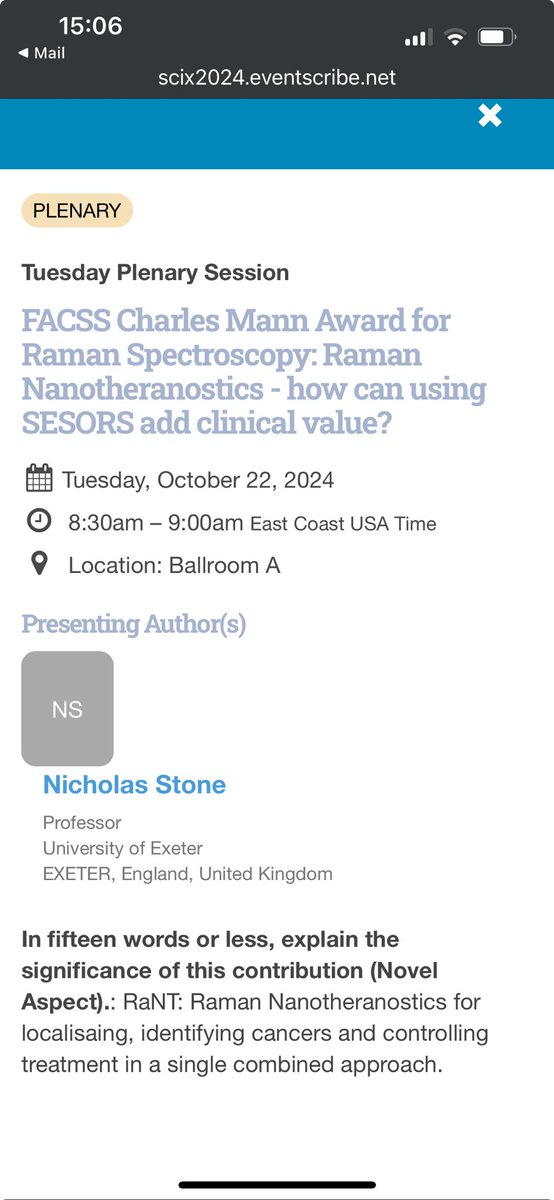 Prof Nick Stone π©Ίπ¦π¬ππΈπ»π§ π§¬π¦ (@profnickstone) on Twitter photo #BigDayTomorrow - Looking forward to giving the <a href="/FACSSnetworking/">FACSS/SciX</a>β© #CharlesMannAward Plenary tomorrow 8:30 am #SciX24 β¦<a href="/UofE_Research/">Research at Exeter</a>β© β¦<a href="/BioSpecExeter/">BioSpec Exeter</a>β© <a href="/UoE_Physics/">University of Exeter Physics and Astronomy</a>β© β¦<a href="/Raman_NanoT/">Raman Nanotheranostics (RaNT)</a>β© #BigDayTomorrow - Looking forward to giving the <a href="/FACSSnetworking/">FACSS/SciX</a>β© #CharlesMannAward Plenary tomorrow 8:30 am #SciX24 β¦<a href="/UofE_Research/">Research at Exeter</a>β© β¦<a href="/BioSpecExeter/">BioSpec Exeter</a>β© <a href="/UoE_Physics/">University of Exeter Physics and Astronomy</a>β© β¦<a href="/Raman_NanoT/">Raman Nanotheranostics (RaNT)</a>β©