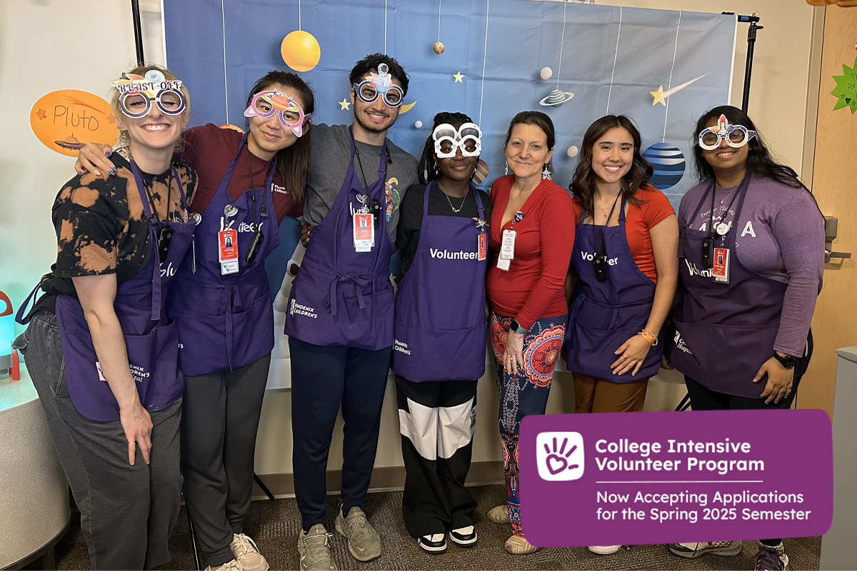PhxChildrens's tweet image. #CollegeStudents: Phoenix Children’s is accepting #SpringSemester applications until Nov. 15 for our College Intensive #VolunteerProgram, which begins Feb. 3, 2025. For program details and to apply, visit bit.ly/3VKt00H.

@ASU @uarizona @NAU @gcu