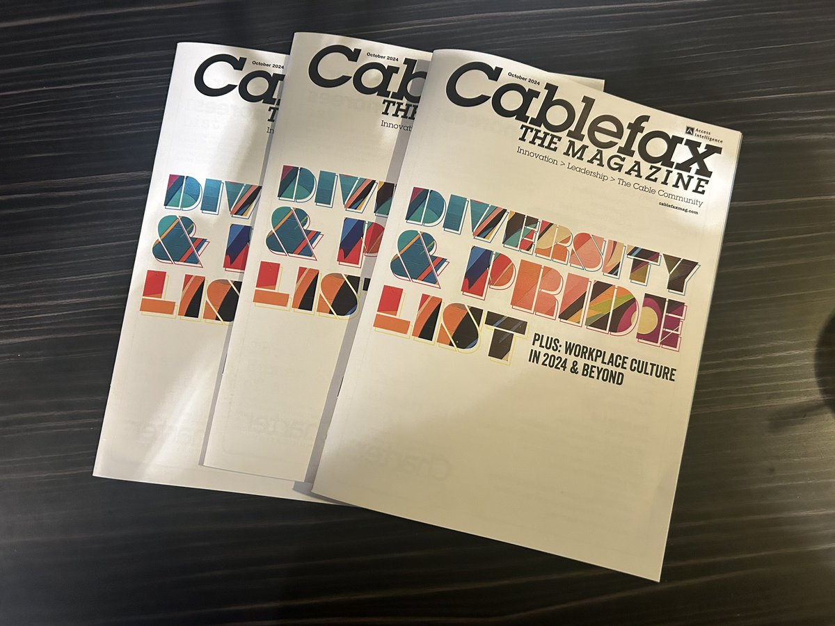 Hot off the press! <a href="/Cablefax/">Cablefax</a>’s Diversity &amp; Pride List. Pick up a copy of the magazine during #DiversityWeek or read online at CablefaxDiversity.com