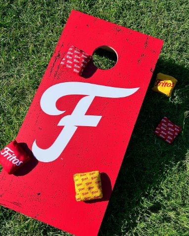 We're giving away this Corn-Chip-Cornhole set. Comment below for a chance to win it!