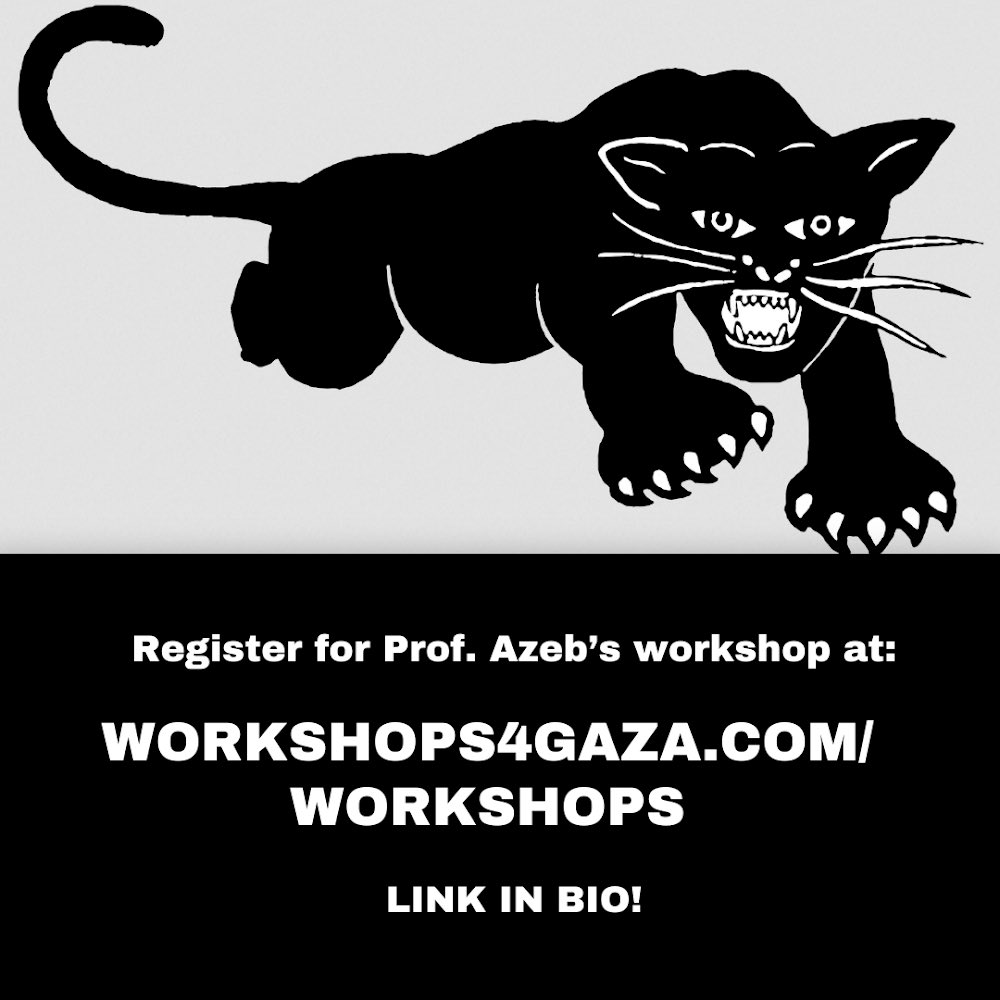 everyone knows I get so nervous I vom before every public talk I give… so please consider attending this <a href="/Workshops4Gaza/">Workshops4Gaza</a> I am leading on behalf of Othman, a brilliant media worker, and his family who are trying to survive Israel’s genocide. They have already lost far too many…