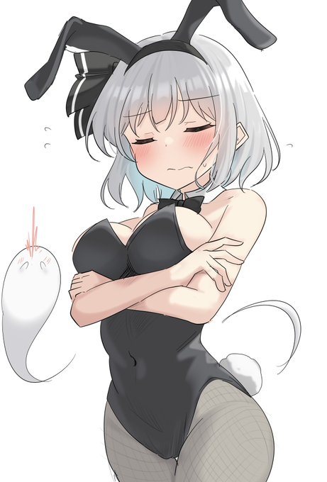 嫌々バニーを着させられる妖夢ちゃん 