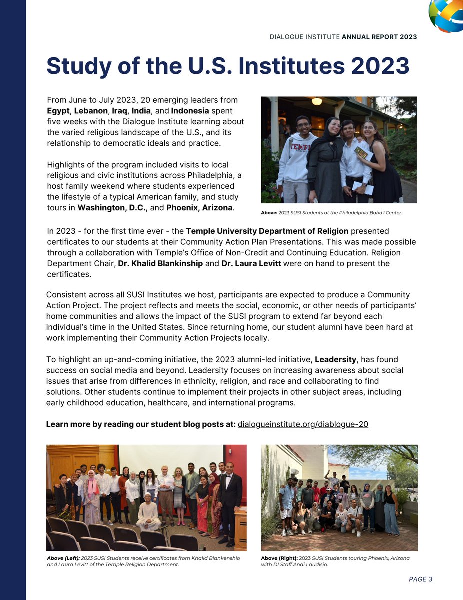 Dialogue Institute at Temple University tweet media