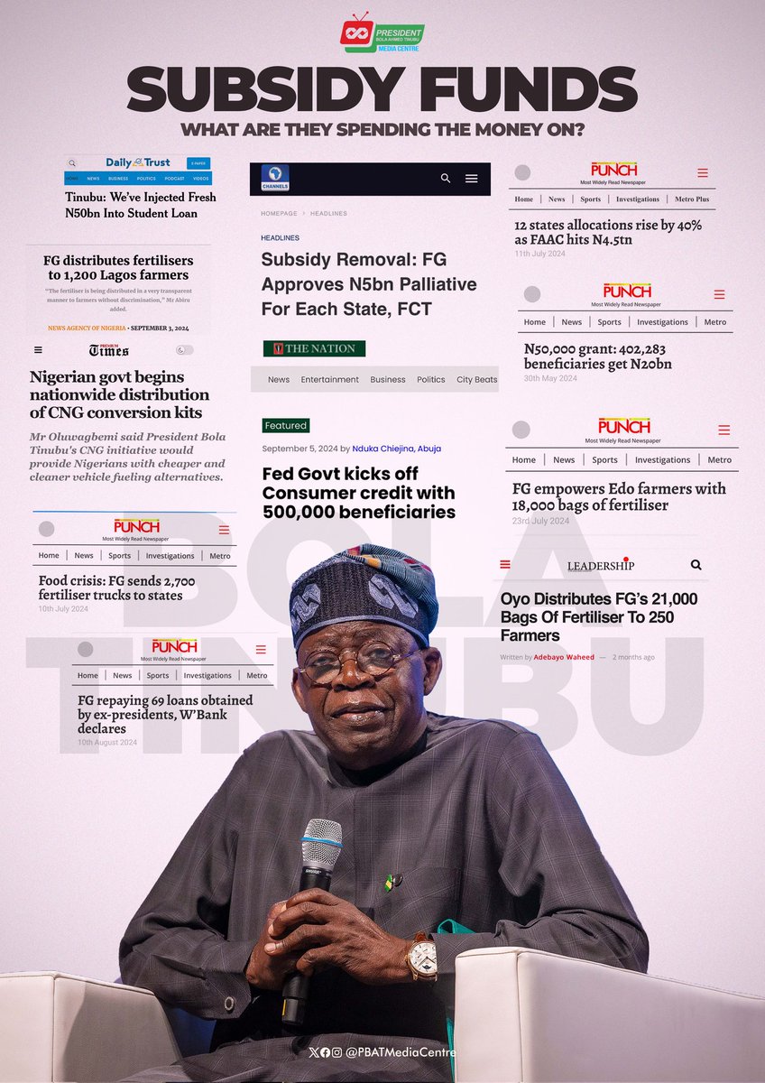 President Bola Ahmed Tinubu Media Centre tweet media