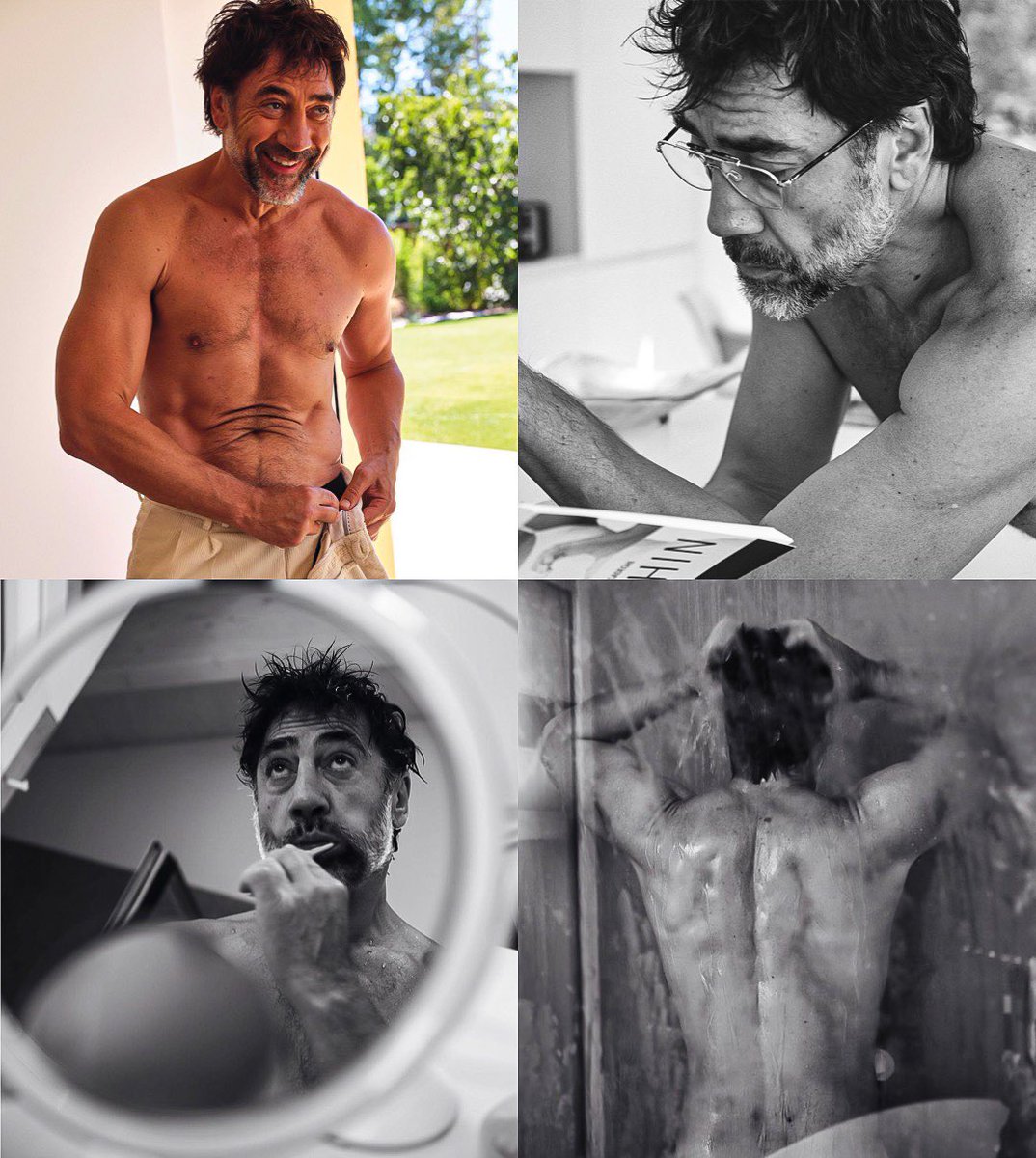 Javier Bardem photographed by his wife Penelope Cruz for Gentleman’s Journal. 📷