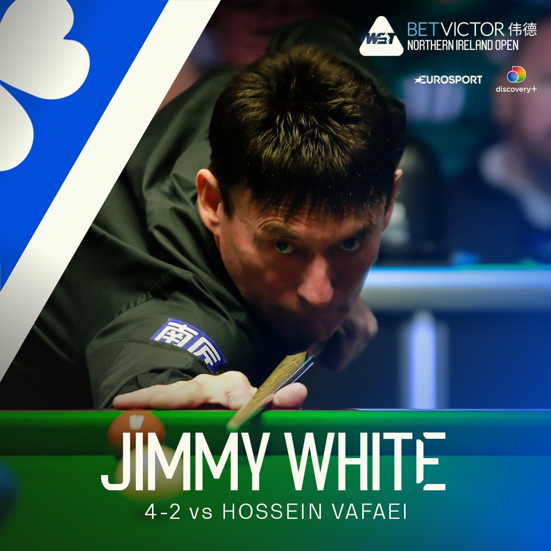 INCREDIBLE!

After one of the craziest frames you'll ever see, Jimmy White beats Hossein Vafaei 4-2 in Belfast!

#NIOpen | #BVHomeNations | <a href="/BetVictor/">BetVictor</a>