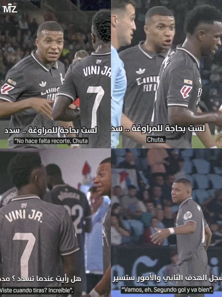 theMadridZone's tweet photo. 🗣️ Mbappé: “Vini, no need to cut in, just shoot ok.”

🗣️ Vini Jr. nods in agreement: “Okay.”

🗣️ Mbappé: “See when you shoot? Incredible.”

🗣️ Mbappé: “Let's score another and it'll be good.”

Chemistry. @MMajeedX 🤝🤝 https://t.co/E4Am3i0wdb