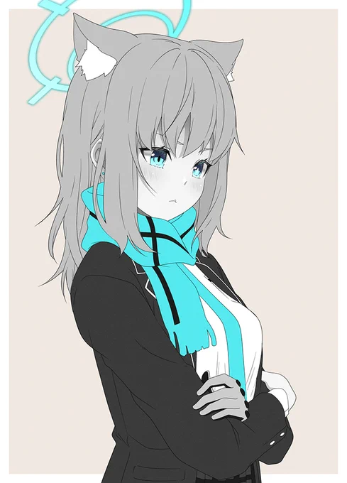 真剣な顔だけどろくでもない事を考えてるシロコ#ブルアカ #BlueArchive 