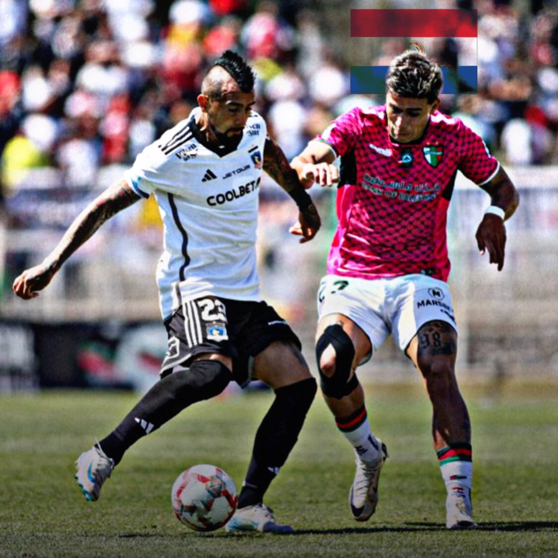 FutbolPyo_'s tweet photo. 🇵🇾 𝗝𝘂𝗻𝗶𝗼𝗿 𝗠𝗮𝗿𝗮𝗯𝗲𝗹 vs Colo Colo: 
⭐️ 1ro en Remates [5] 
⭐️ 1ro en Pases Claves [2] 
⭐️ 1ro en Duelos Ganados [10/18] 
⭐️ 1ro en Duelos Aéreos Ganados [7/8] 
⭐️ 1ro en Faltas Recibidas [3] https://t.co/HuvWuAXW7u