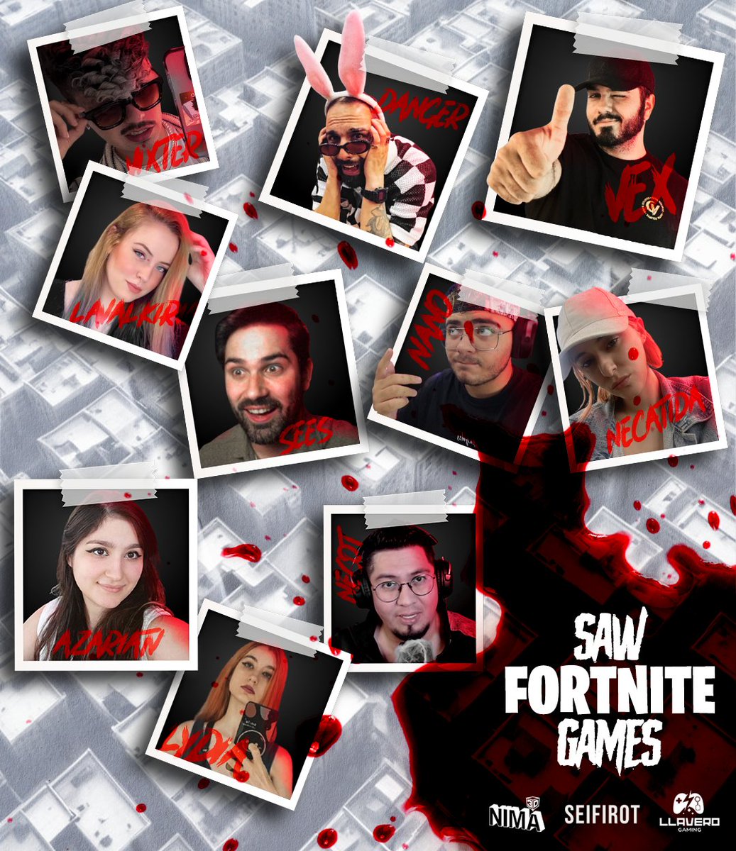 CopaEclipseFN's tweet image. 🔴 EQUIPO A SAW FORTNITE GAMES 2 🔴

Estos son los elegidos para representar el equipo A dentro de los juegos. ¿Quién creéis que sobrevivirá hasta el final? 💀

#SawFortniteGames2