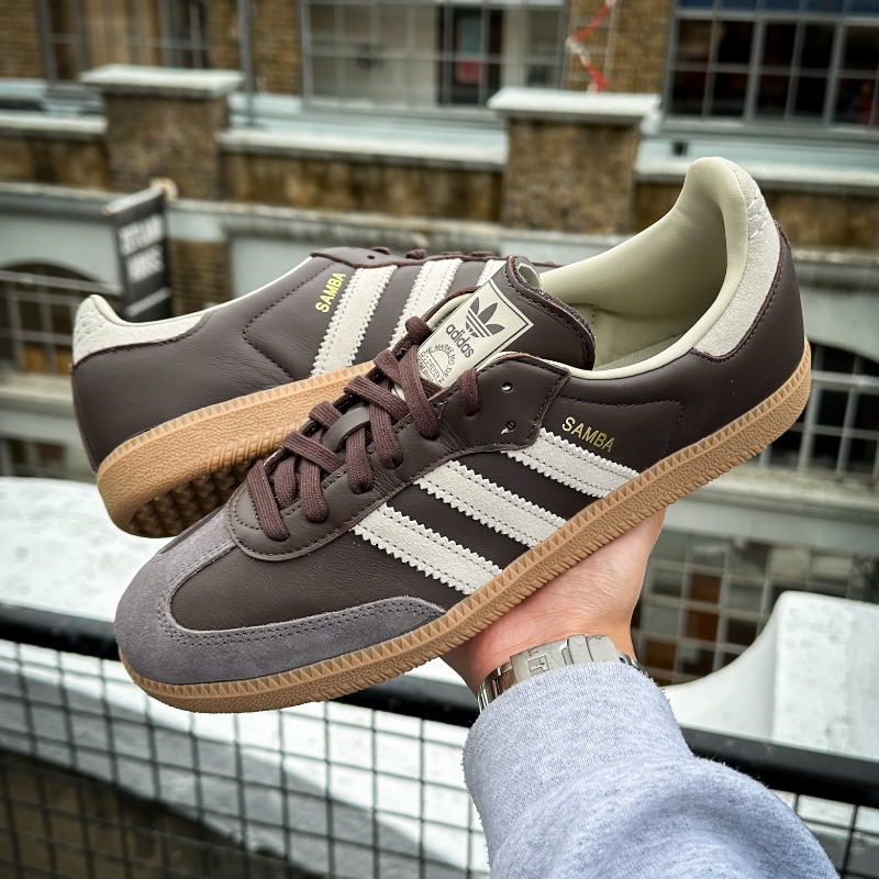 adidas gazelle silver green womens Shop Adidas Samba OG 'Brown Putty Grey' Men's Shoes main image 1