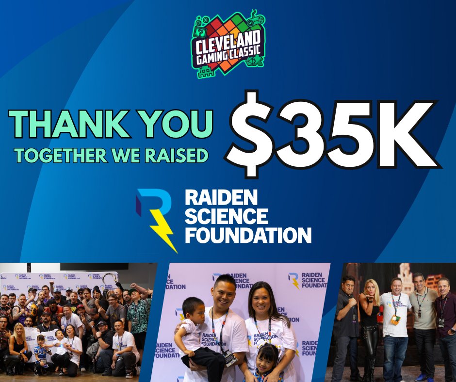 Cleveland Gaming Classic 🔜 Sept 19 - 21, 2025 (@gameoncleveland) on Twitter photo Thank you helping raise over $35,000 for the <a href="/RaidenScience/">Raiden Science Foundation</a> in our CGC for the Cure campaign. This was our largest-ever fundraising campaign for a charity partner - and we have YOU to thank! <a href="/KerriAnnGallery/">Kerri Ann Hoskins</a> <a href="/noobde/">Ed Boon</a> <a href="/therealsaibot/">John Tobias</a> <a href="/youngsaibot/">Johnny Tobias</a> #charity #games #ohio #cle Thank you helping raise over $35,000 for the <a href="/RaidenScience/">Raiden Science Foundation</a> in our CGC for the Cure campaign. This was our largest-ever fundraising campaign for a charity partner - and we have YOU to thank! <a href="/KerriAnnGallery/">Kerri Ann Hoskins</a> <a href="/noobde/">Ed Boon</a> <a href="/therealsaibot/">John Tobias</a> <a href="/youngsaibot/">Johnny Tobias</a> #charity #games #ohio #cle