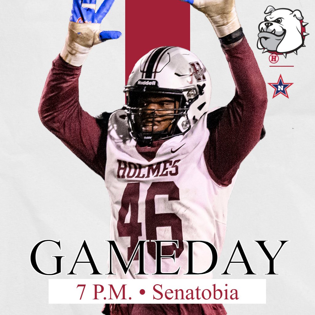 GAMEDAY!!! The Holmes Bulldogs travel to Senatobia to play Northwest at 7 p.m. You can listen on the Bulldog Radio Network (101.1 FM, 100.1 FM, and 102.5 FM and 1120 AM) or watch at nwccrangers.com/watch/.