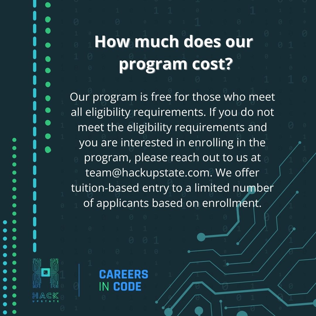 Ever wondered how much it costs to enroll in Careers in Code? For the last six cohorts, Careers in Code has been completely free! This is thanks to our partners over the years, and we hope to keep it that way for future cohorts.