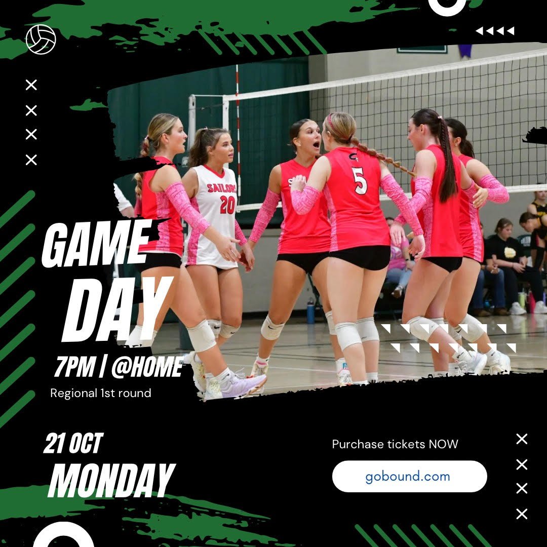 SAILOR VOLLEYBALL (@chssailorvb) on Twitter photo Regional varsity home game tonight in Oppold Gym vs East Marshall! Get your tickets and come out and support our team! Game starts at 7:00pm.
📍- Columbus Catholic Oppold Gym
🕖- 7:00pm
🎟️- tickets.gobound.com/tickets/events…
<a href="/CBUS_Activities/">The Shipyard</a> Regional varsity home game tonight in Oppold Gym vs East Marshall! Get your tickets and come out and support our team! Game starts at 7:00pm.
📍- Columbus Catholic Oppold Gym
🕖- 7:00pm
🎟️- tickets.gobound.com/tickets/events…
<a href="/CBUS_Activities/">The Shipyard</a>