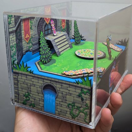 PauR1va's tweet photo. I forgot to upload this work here! Another diorama made for @GamerNostalgiaC .
Can you guess which version of the Zelda game this is from?
#Zelda #pixelart https://t.co/CbYJkYx27l