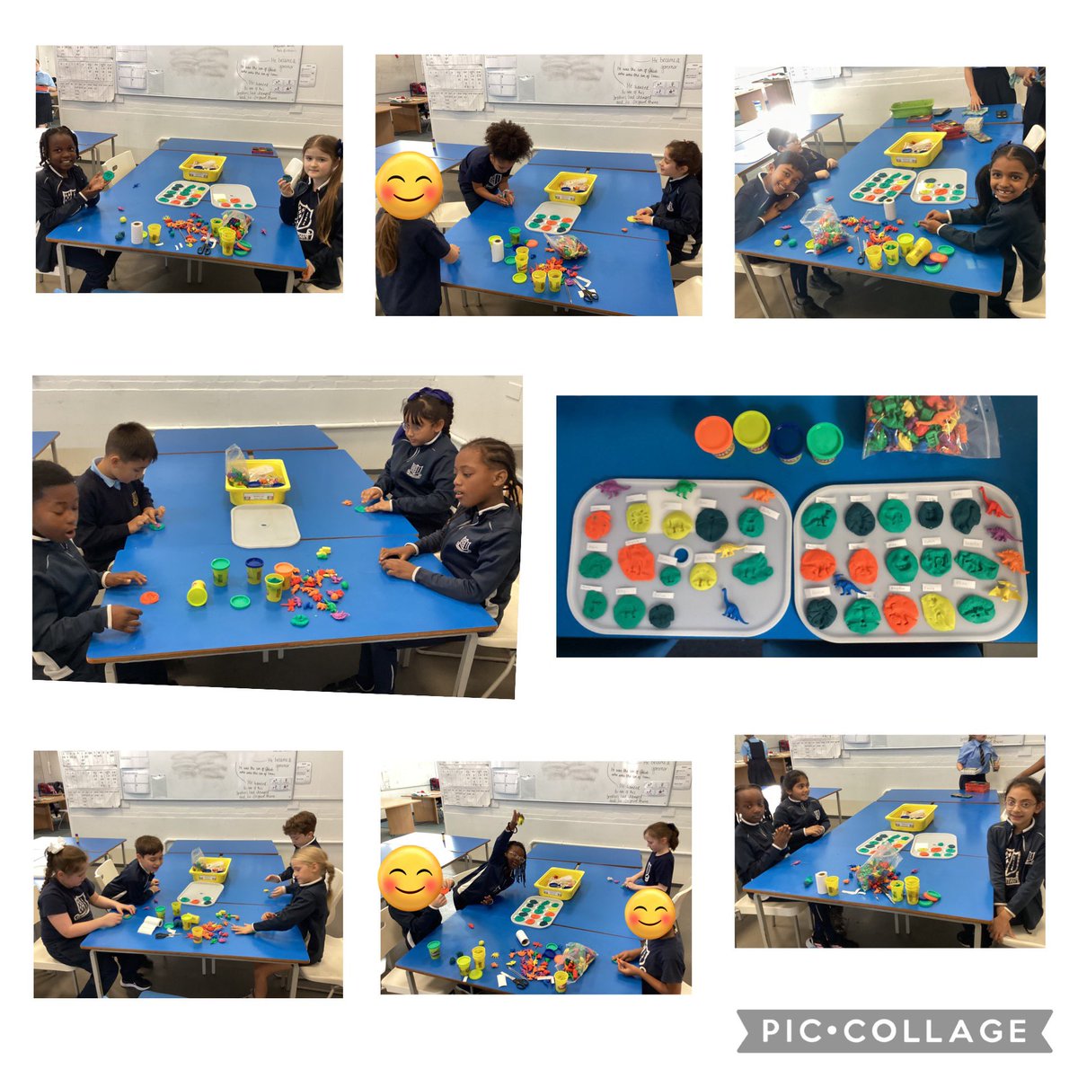 StSebsY3's tweet photo. Year 3 had fun in science today, making their own fossils using play-dough & some small world objects @StSebastiansPri #SebsScience https://t.co/1DZ51cPdB8