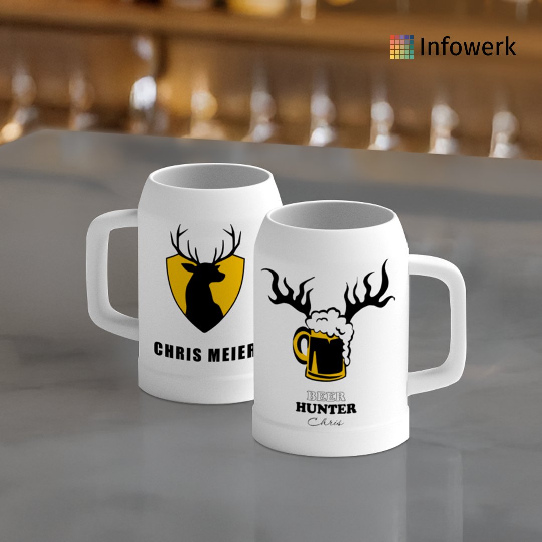 Infowerk_pl's tweet photo. 🍺 Masz ochotę na odrobinę zabawy i kreatywności przy piciu piwa? Zaprojektuj własny kufel w Infowerk i spraw, by każda runda się liczyła! Przeglądaj nasze szablony lub stwórz własny projekt. Znajdź tutaj nasze narzędzie do projektowania: https://t.co/vkKEYrFdvH https://t.co/awoPZtMUgG