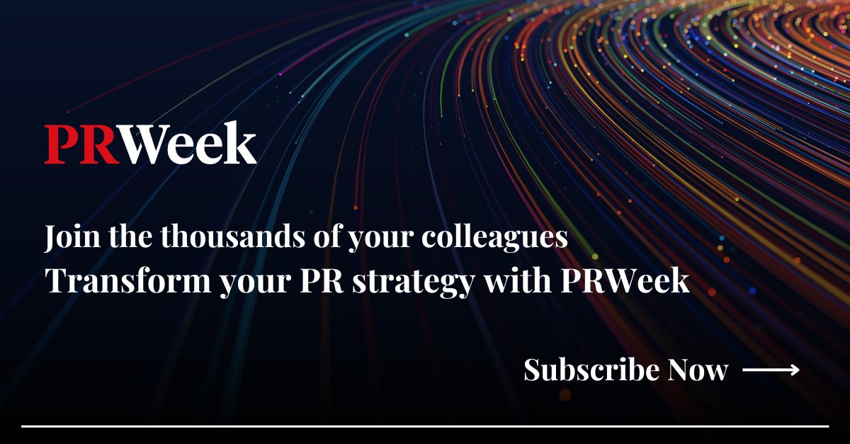PRWeekUS's tweet image. Join thousands of PR and comms professionals who rely on PRWeek to stay ahead of the curve. Subscribe now to gain total access to expert guidance, breaking news and exclusive interviews. Be part of the conversation.  bit.ly/3YbfSE9
#subscribenow #prnews  #prweek