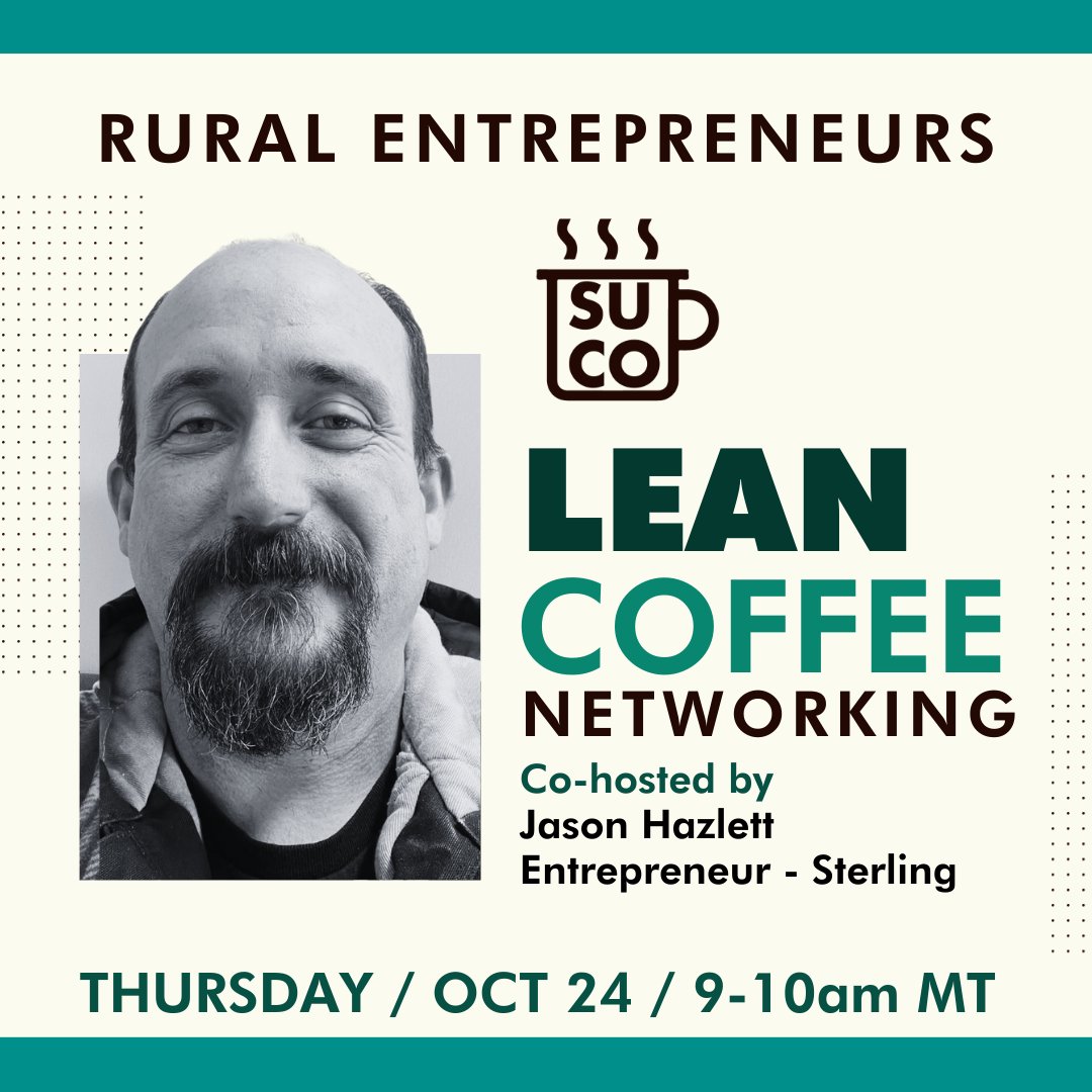 Join Jason Hazlett, owner of Hometown Automation LLC in Sterling, CO, in our October Lean Coffee conversation ☕  Lean Coffee is a casual networking conversation that’s all about sharing ideas, solving challenges, and connecting. RSVP here: community.startupcolorado.org/events/97839