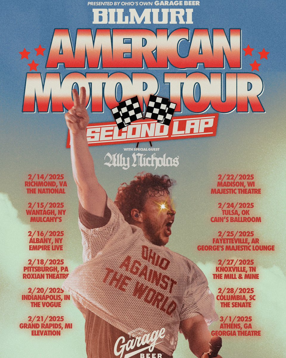 SUPRISE!!! The American Motor Tour SECOND LAP presale tickets go on sale TOMORROW at 10AM local time ONLY through the MURI NAYSH APP

MURI NAYSH APP LINK: onelink.to/murinaysh

THEY WILL GO FAST!!!! ACT WITH MACH 5 SPEED SO WE CAN CRANK IT OFF THE BONE ONCE AGAIN 🦍🧱🏎️