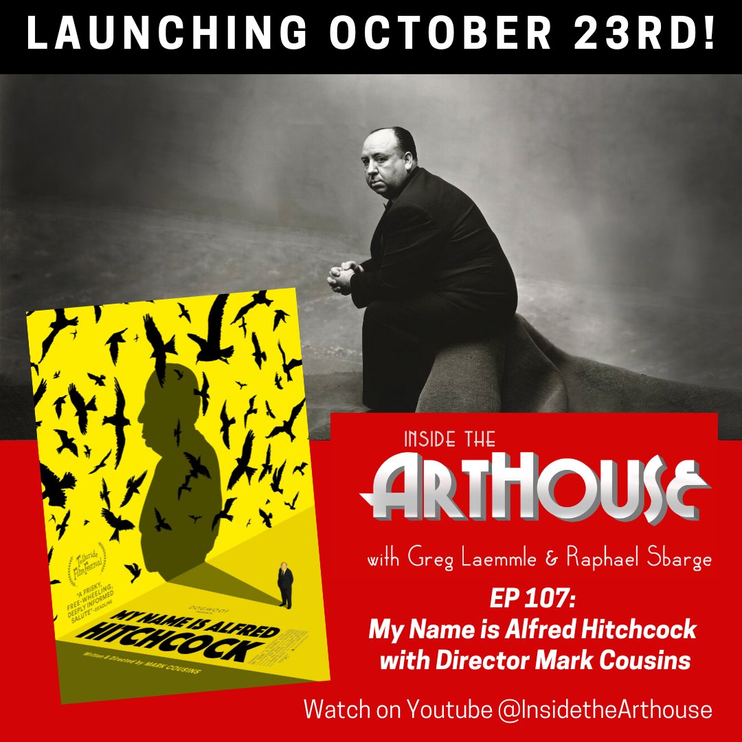 This Wednesday, tune in to Inside the Arthouse for an exciting discussion with director <a href="/markcousinsfilm/">Mark Cousins</a> about his new film, My Name is Alfred Hitchcock! 

You can watch the episode on <a href="/YouTube/">YouTube</a> or listen on any major podcast platform.

#InsideTheArthouse #Podcast #AlfredHitchcock
