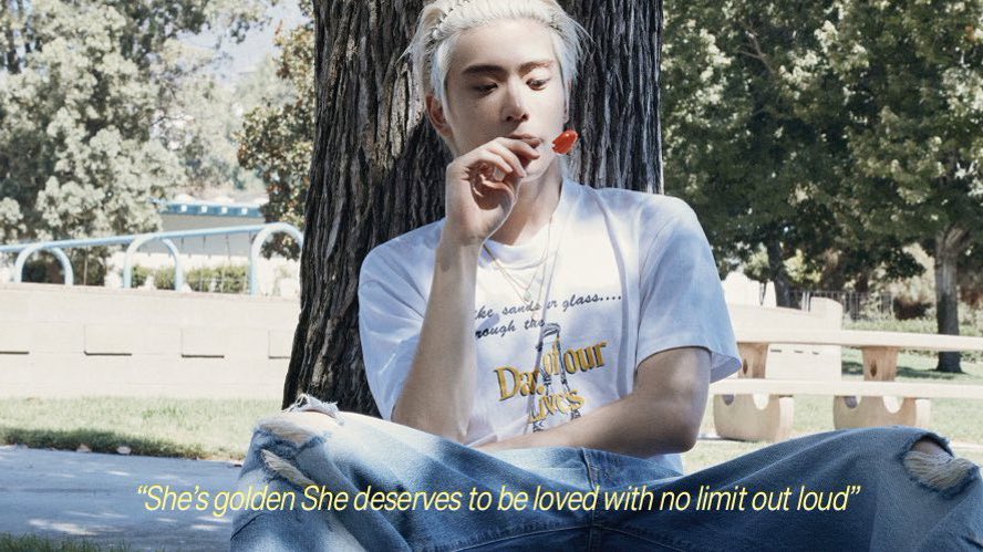 "She's golden She deserves to be loved with no limit out loud"

OMG JAEHYUN