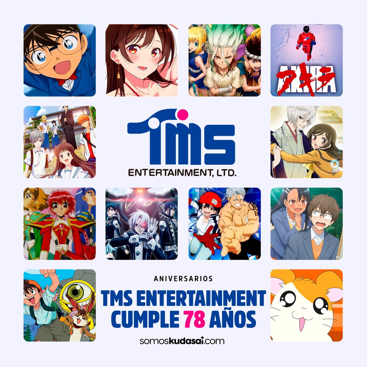 🎉 Hace 78 años se fundaban los estudios TMS Entertainment en Japón.
Desde clásicos hasta joyas actuales, ¿cuál es tu anime favorito de este estudio?