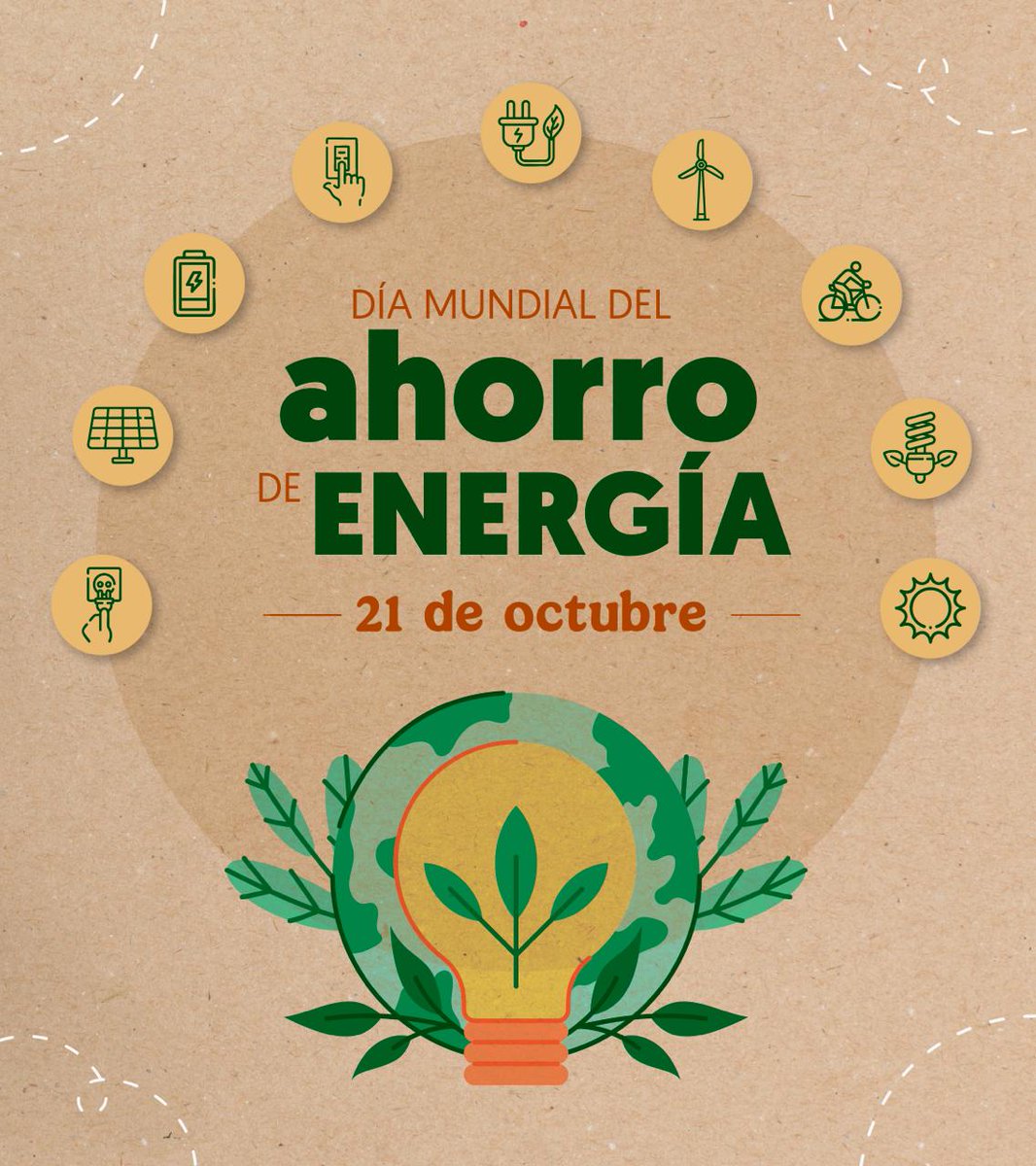 El Día Mundial del Ahorro de Energía nos invita a tomar conciencia sobre el uso responsable de este recurso esencial para nuestra vida cotidiana. Pequeñas acciones pueden marcar una gran diferencia:

🔶 Consumir energía de manera eficiente reduce las emisiones contaminantes y