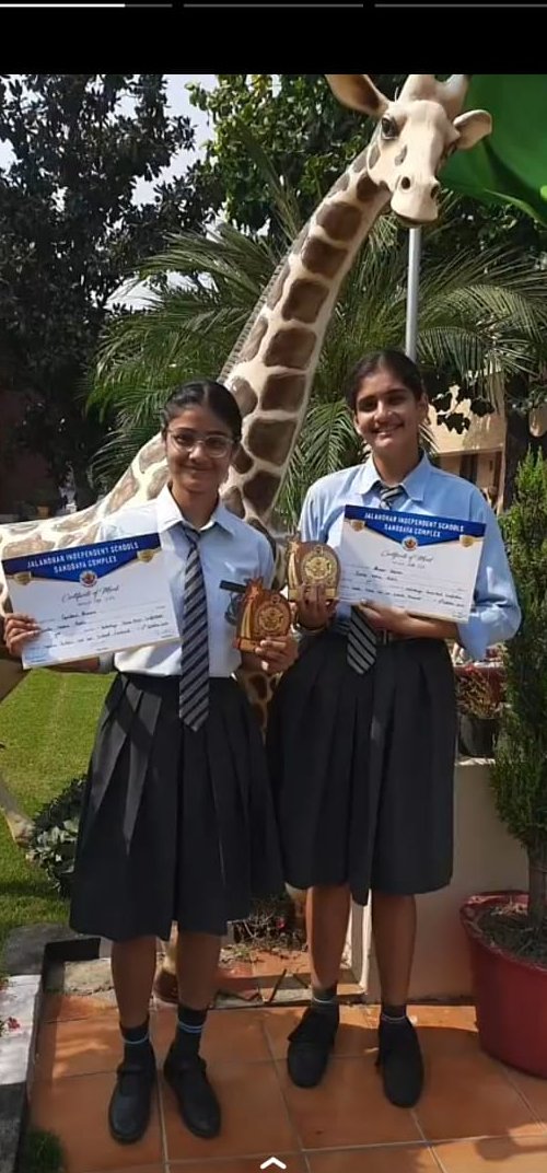 #ProudMoment 
Congratulations to Miss Avnoor Sharma and Miss Gurbani Panesar  for securing the 3rd Position at the Sahodaya Interschool PowerPoint Presentation Competition! 
Principal(Admin&amp;Innov) Ms.P K Dhillon congratulated students and mentor Mr.Amandeep Singh Rooprai.
