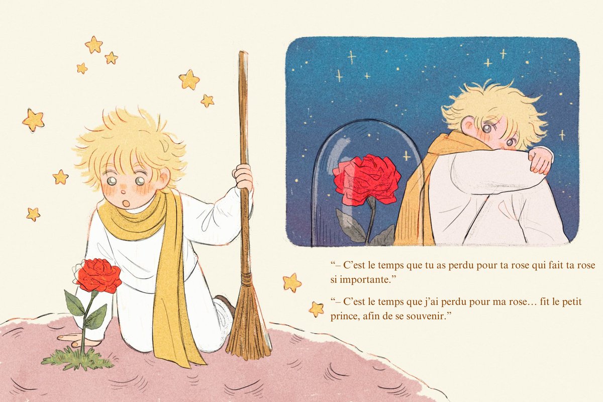 Le_PetitPrince's tweet photo. "It is the time you have wasted for your rose that makes your rose so important." 🌹

- Chapter XXI   

✏️ @/totod.r #littleprince #petitprince https://t.co/uJnHjZr7F3