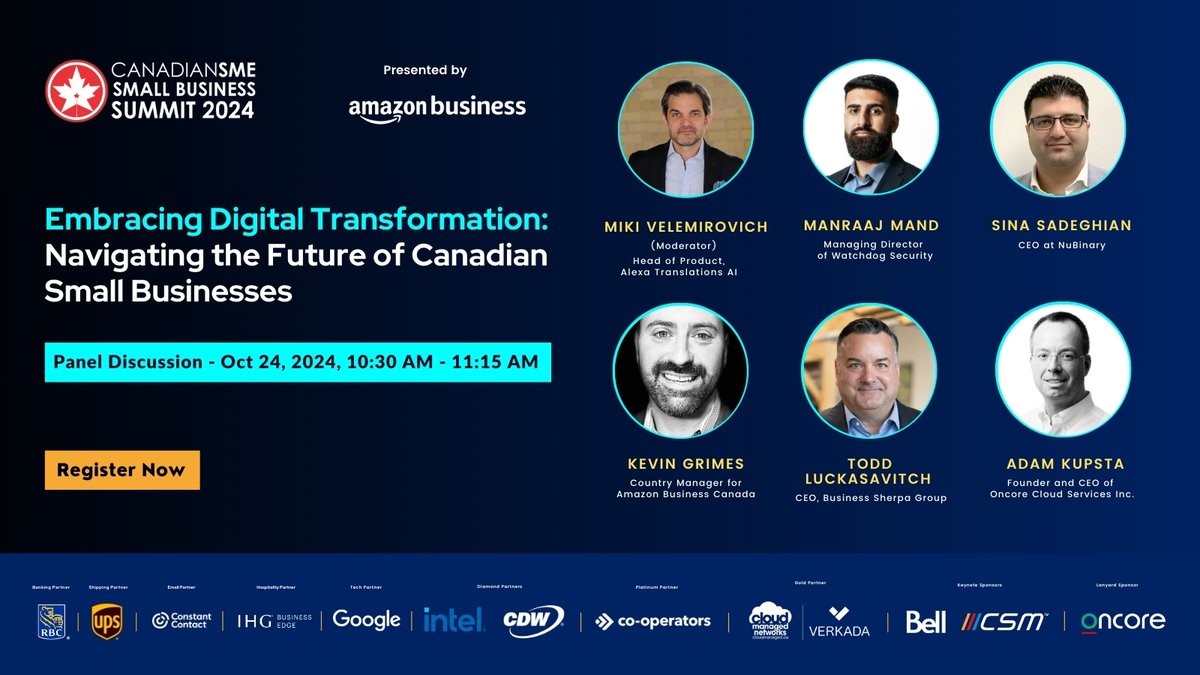NuBinary (@nubinary) on Twitter photo ๐ฃ Join us at theย Small Business Summit 2024ย on October 24 where our CEO, <a href="/SinaSadeghian7/">Sina Sadeghian ๐จ๐ฆ</a>
will be participating in the panel discussion, "Embracing Digital Transformation: Navigating the Future of Canadian Small Businesses,"
#SmallBusinessSummit #NuBinary #DigitalTransformation ๐ฃ Join us at theย Small Business Summit 2024ย on October 24 where our CEO, <a href="/SinaSadeghian7/">Sina Sadeghian ๐จ๐ฆ</a>
will be participating in the panel discussion, "Embracing Digital Transformation: Navigating the Future of Canadian Small Businesses,"
#SmallBusinessSummit #NuBinary #DigitalTransformation